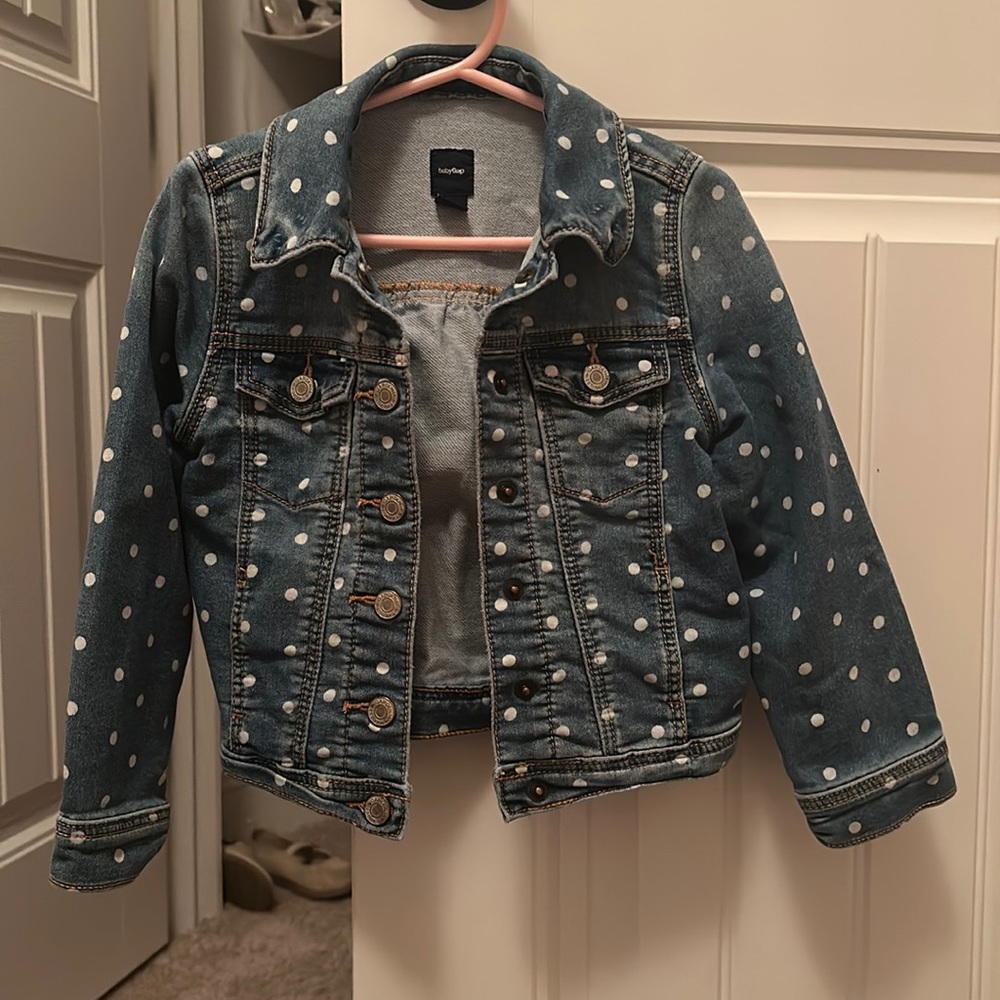 Baby Gap Polka Dot jean jacket 4T